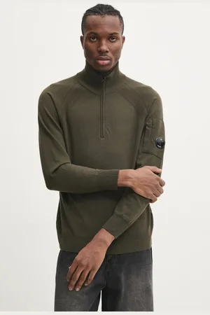C.P. Company Vlněný svetr Extra Fine Merino Wool Half Zipped Knit pánský