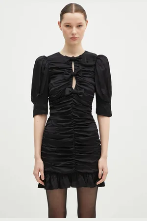 ROTATE Šaty Satin Mini Ruffle barva