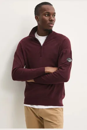 C.P. Company Vlněný svetr Extra Fine Merino Wool Half Zipped Knit pánský