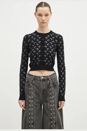 Marine Serre Kardigan Moon Strass Knit Fitted Cardigan dámský