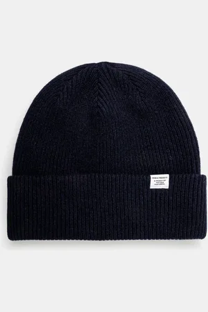 Norse projects Vlněná čepice Czapka Norse Beanie N95-0569 7004 tmavomodrá barva