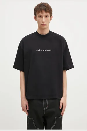 Vetements Bavlněné tričko God Is A Woman Cropped Boxy barva