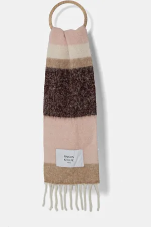 Maison Kitsuné Šála Alpaca Stripes barva