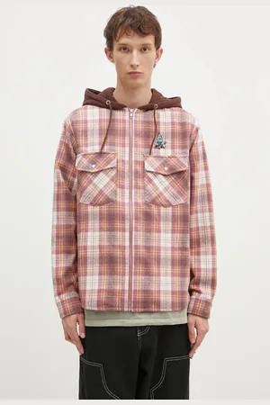 ICECREAM Košile s příměsí vlny Hooded Flannel Zip Through barva