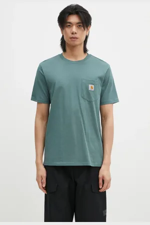 Carhartt Bavlněné tričko Pocket zelená barva