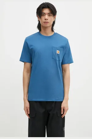 Carhartt Bavlněné tričko Pocket tmavomodrá barva
