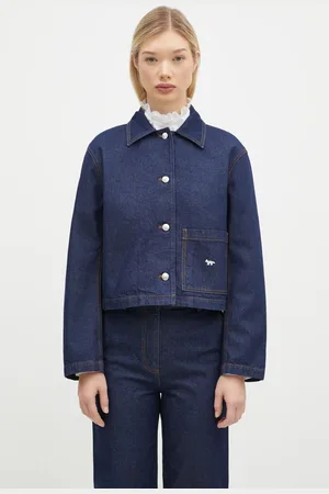Maison Kitsuné Džínová bunda Denim Cropped dámská