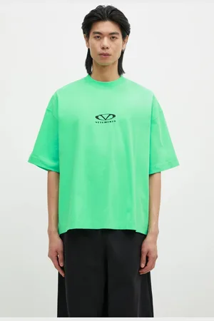 Vetements Bavlněné tričko Oval Logo Cropped Boxy barva