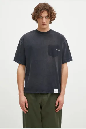 NEIGHBORHOOD Bavlněné tričko Savage Crewneck SS tmavomodrá barva