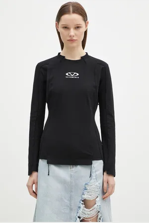 Vetements Tričko s dlouhým rukávem Oval Logo Cut-Up barva