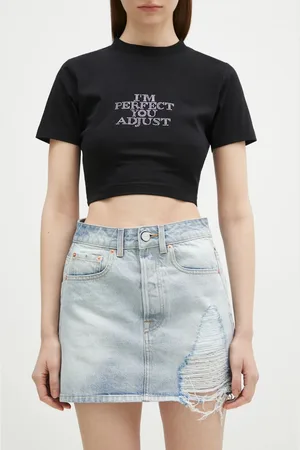 Vetements Džínová sukně Destroyed Denim Mini barva