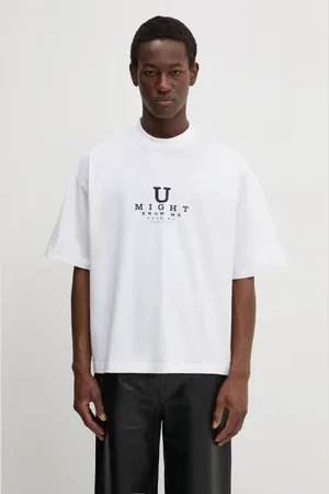 Vetements Bavlněné tričko U Might Know Me Cropped Boxy barva