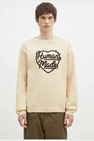 HUMAN MADE Svetr z vlněné směsi Heart Knit Sweater pánský