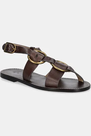 Ralph Lauren Kožené sandály Ring dámské