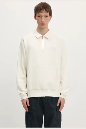 This Is Never That Mikina Damaged Half Zip Polo Sweatshirt pánská