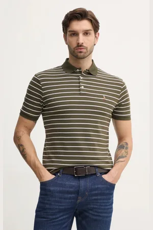 Ralph Lauren Bavlněné polo tričko hnědá barva