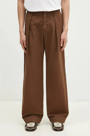 WoodWood Bavlněné kalhoty Fraser Pleated Chinos barva