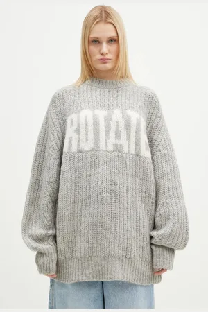 ROTATE Vlněný svetr Knitted Logo dámský