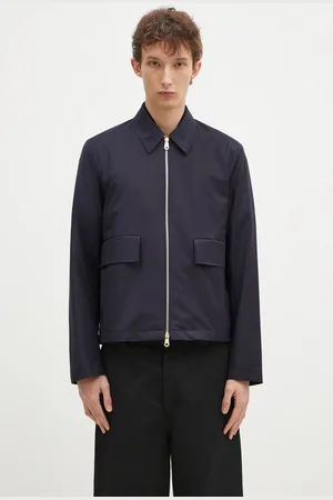 Paul Smith Vlněná bunda tmavomodrá barva