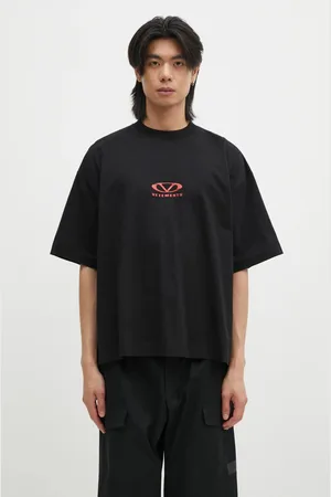 Vetements Bavlněné tričko Oval Logo Cropped Boxy barva