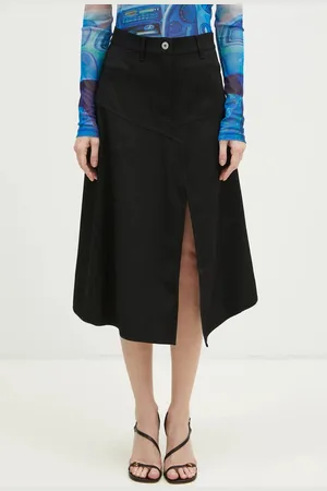 J.W.Anderson Vlněná sukně Patchwork A-Line Skirt barva