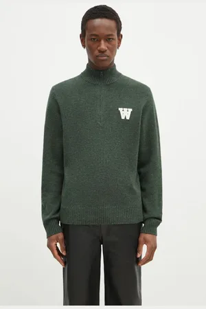 WoodWood Vlněný svetr Blu AA CS Halfzip pánský