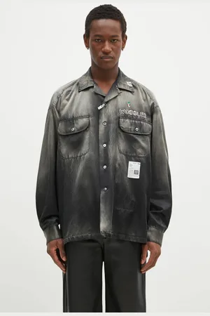 Maison Mihara Yasuhiro Košile Bleached Longsleeve Satin Shirts pánská