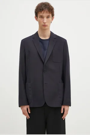 Paul Smith Blazer s příměsí vlny tmavomodrá barva