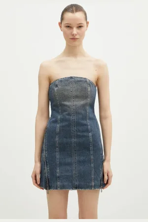 KSUBI Džínové šaty Avenue Dress Sandstorm tmavomodrá barva
