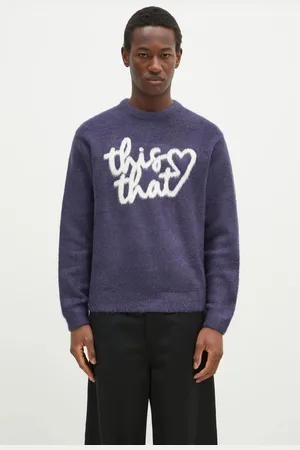 This Is Never That Svetr Heart Logo Knit Sweater pánský