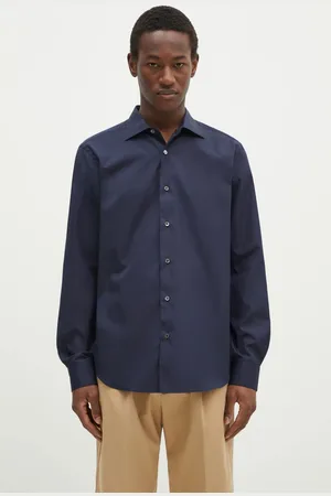 Paul Smith Bavlněná košile tmavomodrá barva
