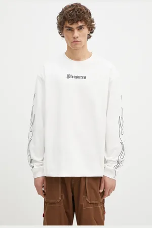 Pleasures Bavlněné tričko s dlouhým rukávem Fiery Heavyweight Longsleeve barva
