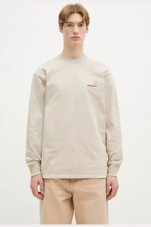 Carhartt Bavlněné tričko s dlouhým rukávem Longsleeve American Script barva