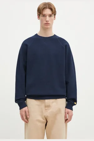 Carhartt Bavlněný svetr Chase Sweater tmavomodrá barva