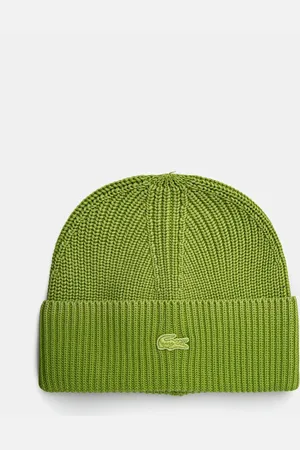 Lacoste Bavlněná čepice béžová barva