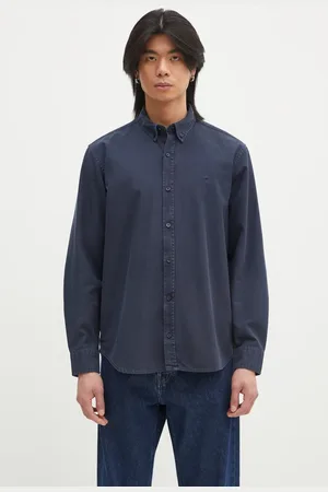 Carhartt Bavlněná košile Longsleeve Bolton Shirt tmavomodrá barva