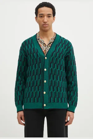Drôle de Monsieur Vlněný svetr Le Cardigan Torsades Bicolore barva