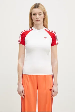 adidas Bavlněné tričko Adicolor 3 Stripe Raglan Slim Tee barva