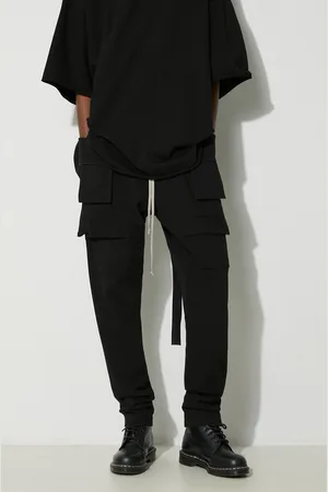 Rick Owens Bavlněné kalhoty Rick Owens Knit Pants Creatch Cargo Drawstring barva