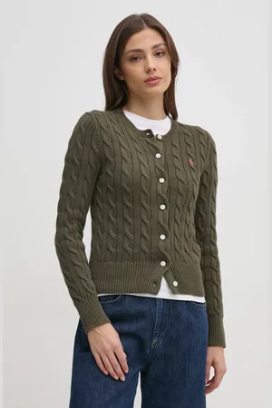 Ralph Lauren Bavlněný kardigan bílá barva