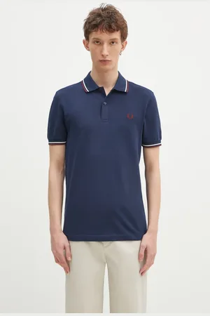 Fred Perry Bavlněné polo tričko tmavomodrá barva