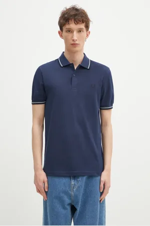 Fred Perry Bavlněné polo tričko tmavomodrá barva