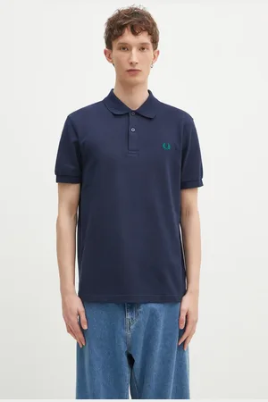 Fred Perry Bavlněné polo tričko tmavomodrá barva