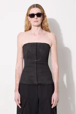 Rick Owens Džínový top Rick Owens Bustier barva