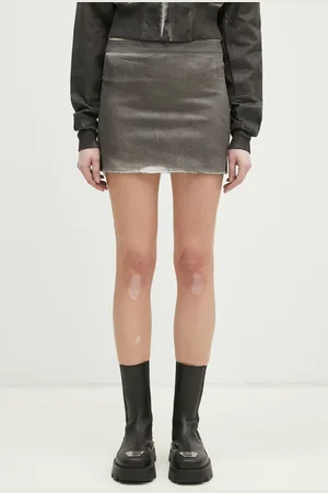 Rick Owens Bavlněná sukně Rick Owens Mini barva
