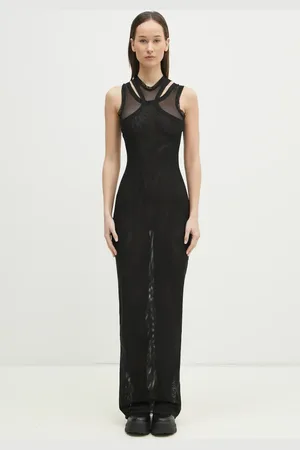 Vetements Šaty Double Mesh barva