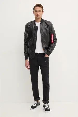 Alpha Industries Kožená bunda bomber MA-1 Leather pánská