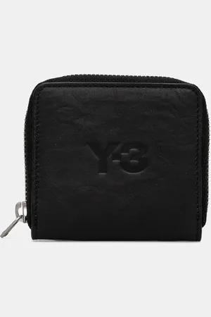 Y-3 Kožená peněženka Crinkle Leather Wallet barva