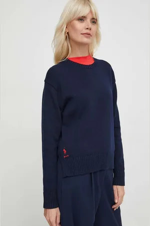Ralph Lauren Bavlněný svetr tmavomodrá barva