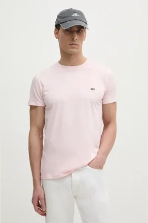Lacoste Bavlněné tričko bílá barva